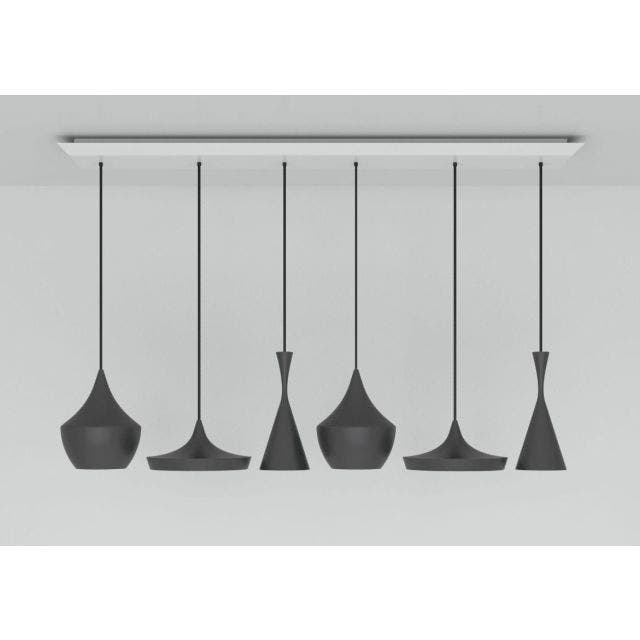 Tom Dixon Beat Black Trio Linear Pendant System