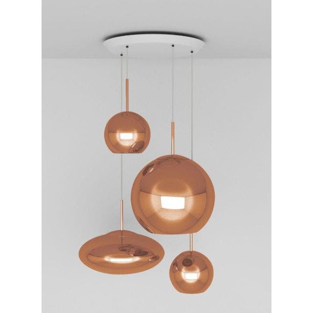 Tom Dixon Copper Trio Round Pendant System