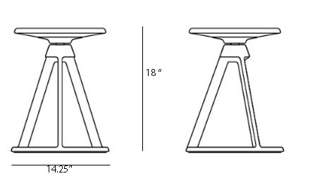 Knoll Barber Osgerby Piton Fixed Height Stool