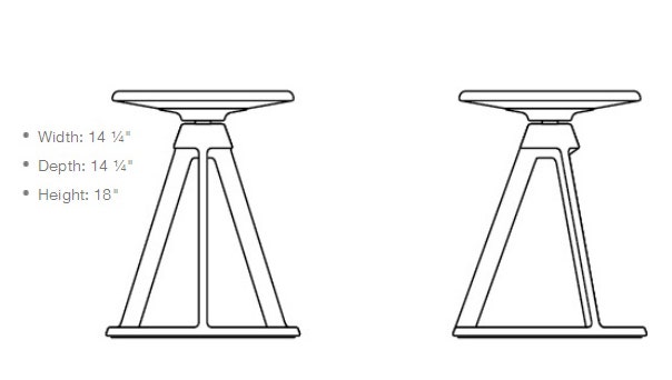 Knoll Barber Osgerby Piton Fixed Height Stool, Outdoor