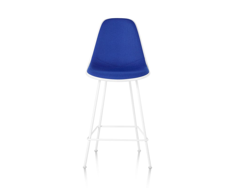 Herman Miller Eames Molded Plastic Stool Upholstered