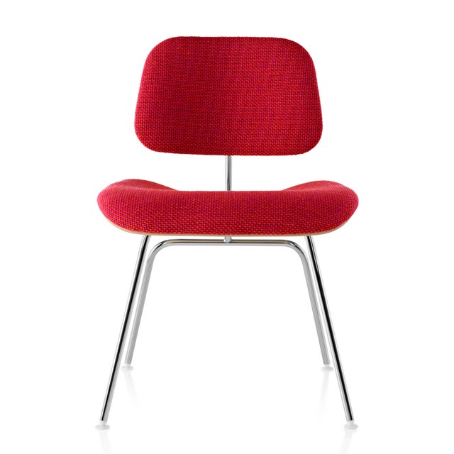 Herman Miller EamesĀ® Molded Plywood Upholstered Dining Chair - Metal Legs