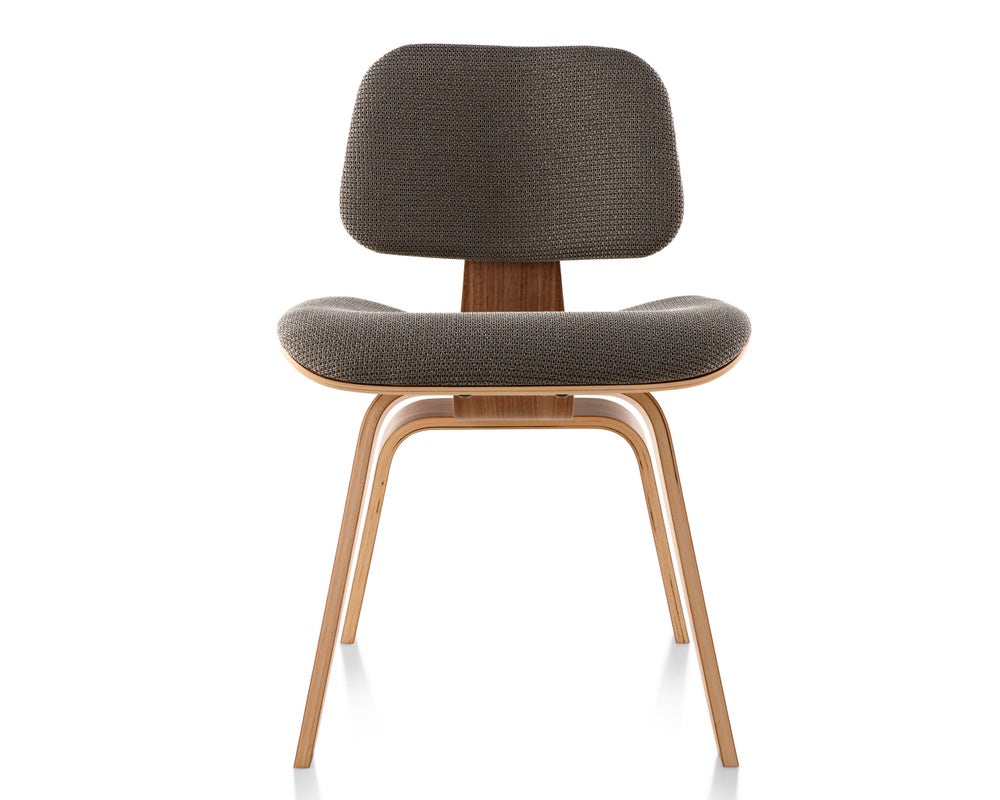 Herman Miller Eames Molded Plywood Upholstered Dining Chair Wood