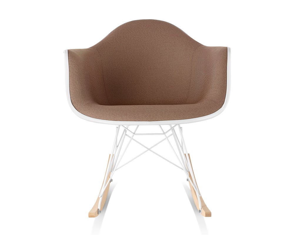 Herman Miller Eames Molded Plastic Armchair Rocker Base Upholstered
