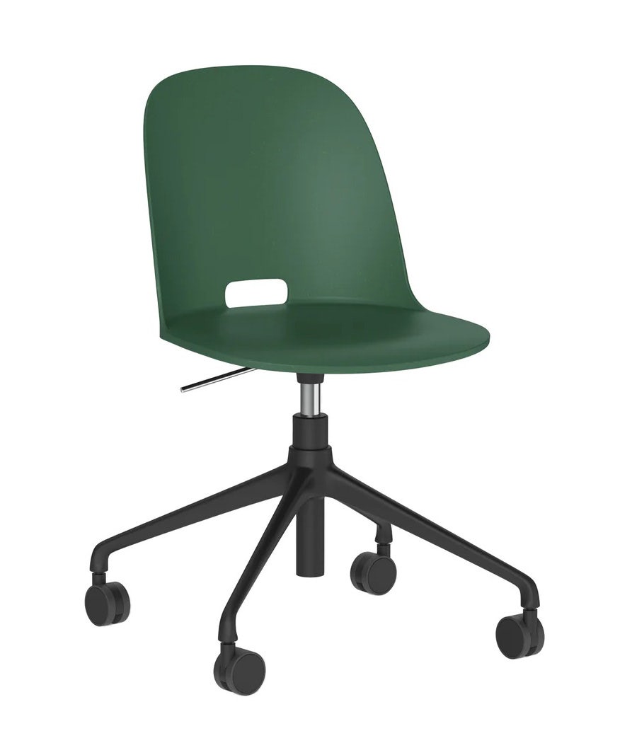 Emeco Alfi Work Adjustable Swivel Chair with Casters