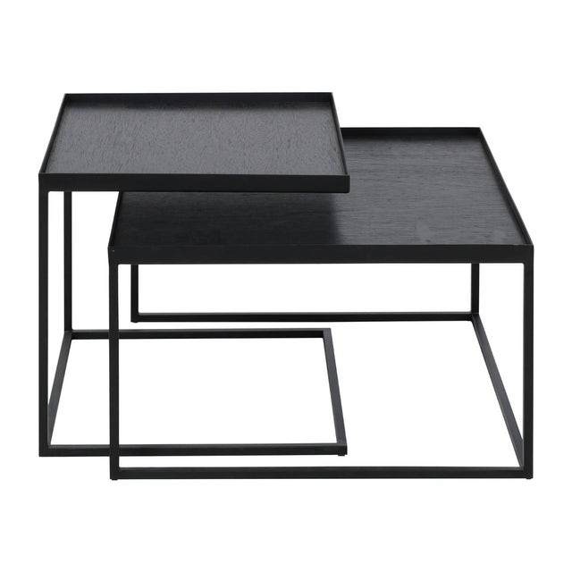 Ethnicraft Square Tray Coffee Table Set