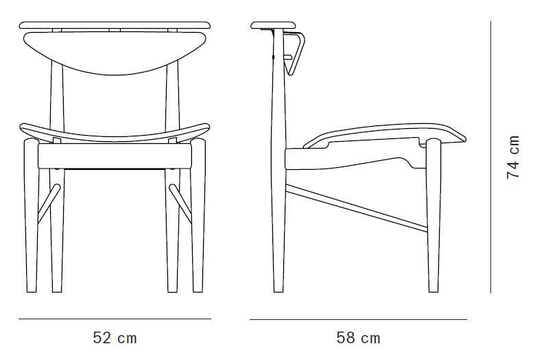 Finn Juhl Reading Chair With Veneer Seat