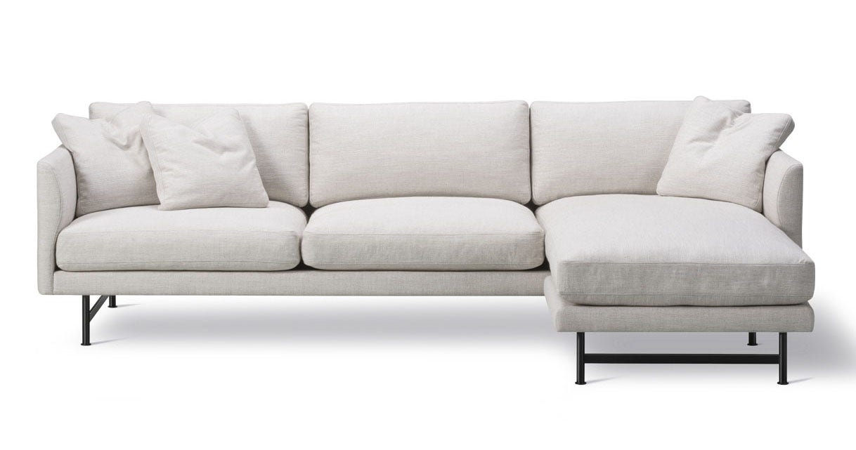 Fredericia Calmo 80 Metal Base 3 Seater Sofa with Chaise