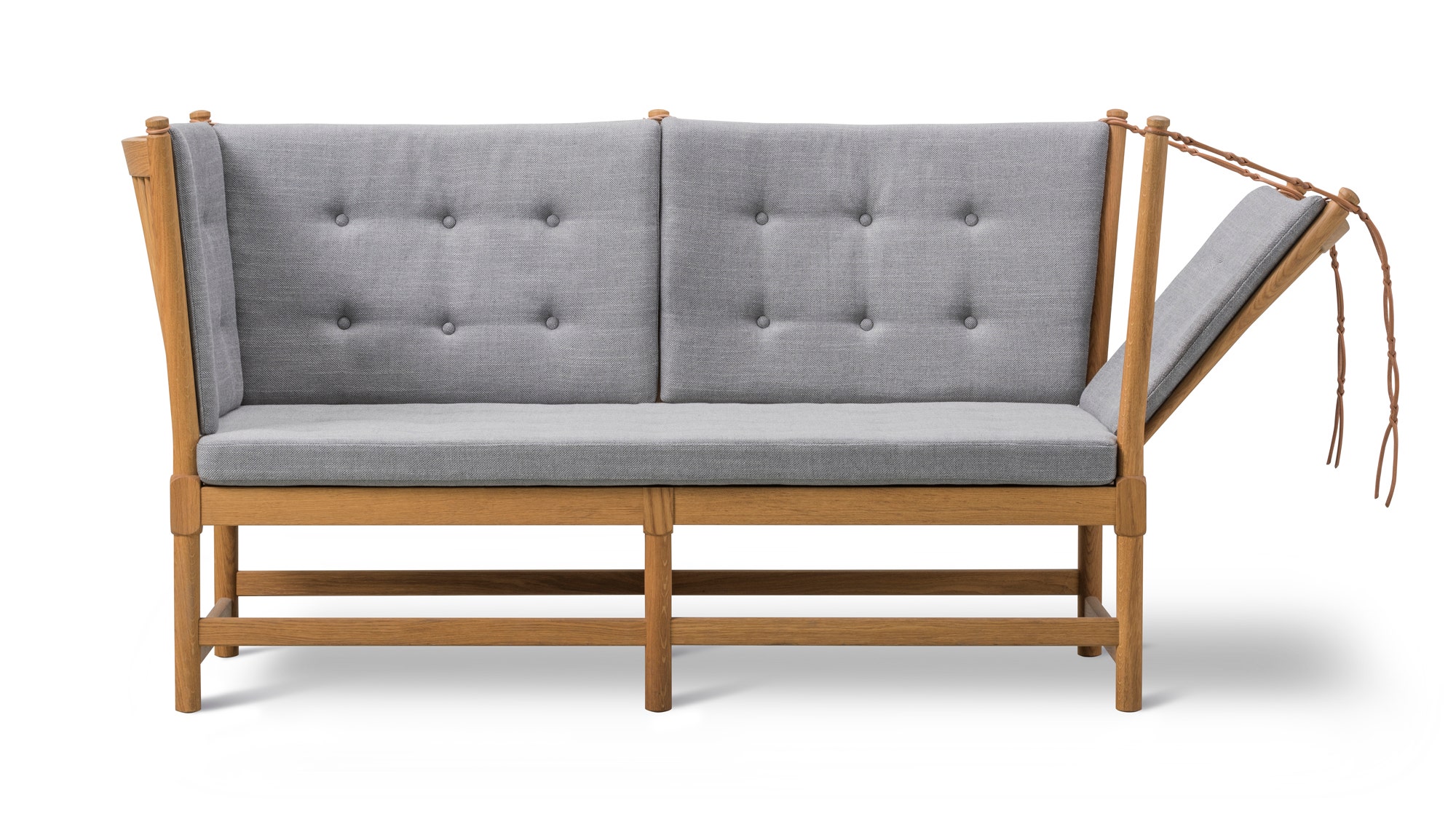 Fredericia Mogensen Spoke-Back Sofa 2 Seater with Buttons