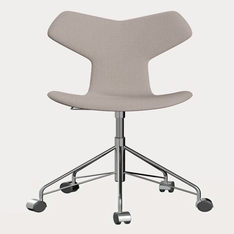 Fritz Hansen Grand Prix™ Adjustable Swivel Chair with Castors - Fully Upholstered