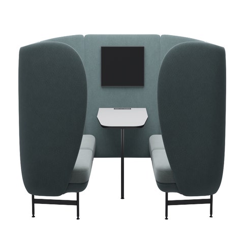 Fritz Hansen Plenum™ Four Seater Cabin Sofa with Table and Screen