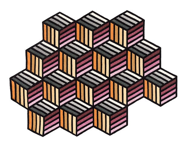 GAN Kilim Parquet Hexagon Rug