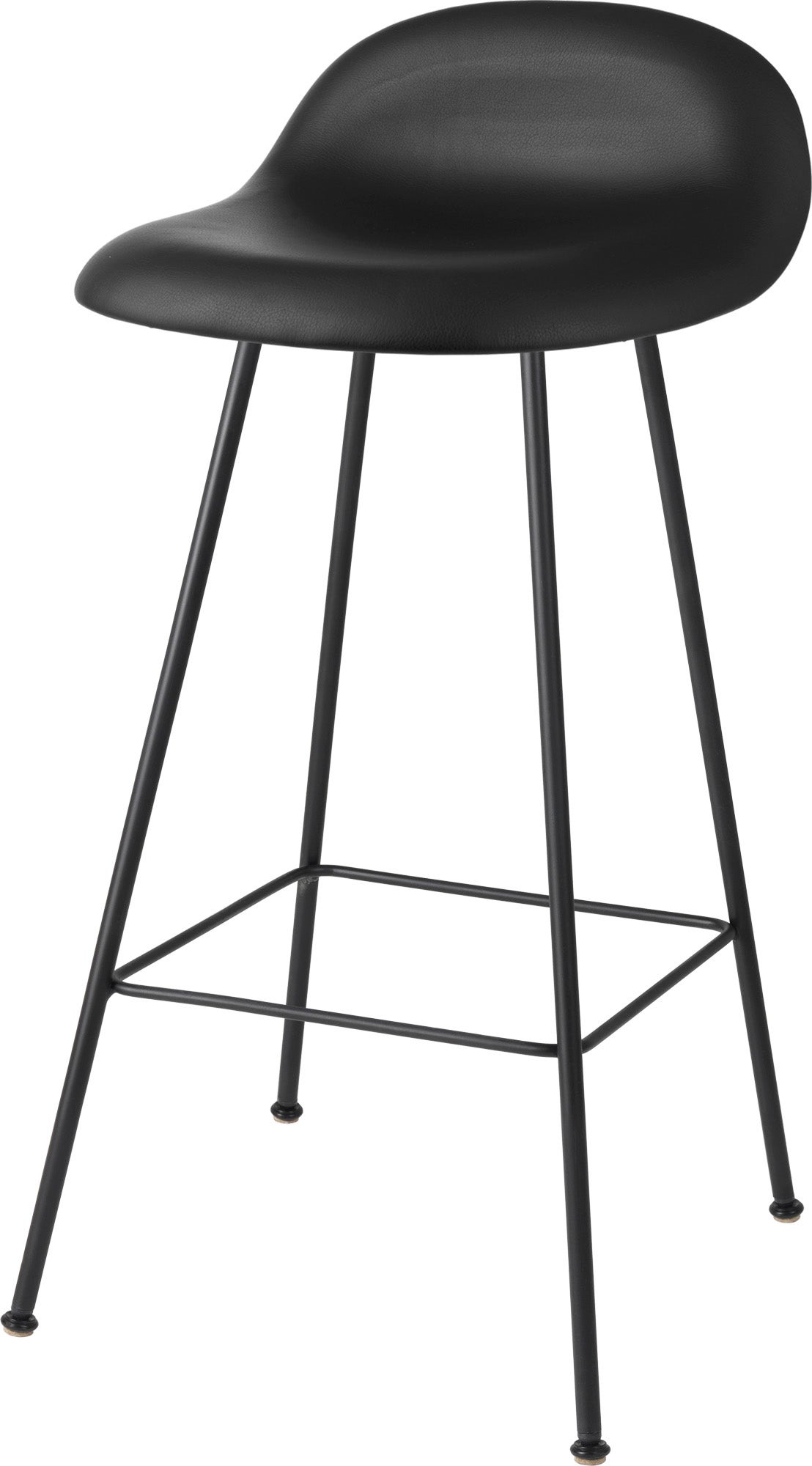 GUBI 3D Center Base Counter Stool - Fully Upholstered