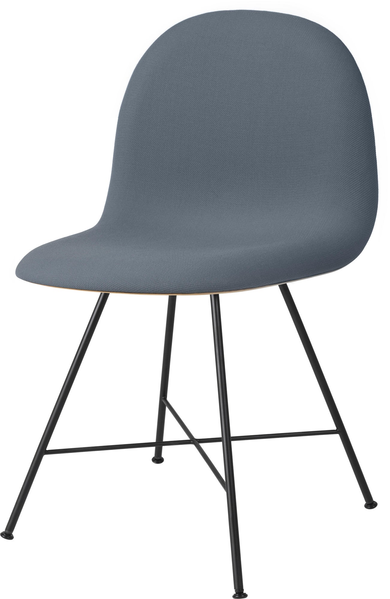 GUBI 3D Center Base Dining Chair - Front Upholstered