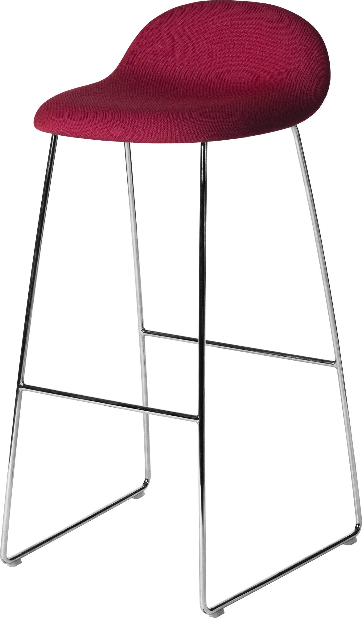 GUBI 3D Sledge Base Bar Stool - Fully Upholstered