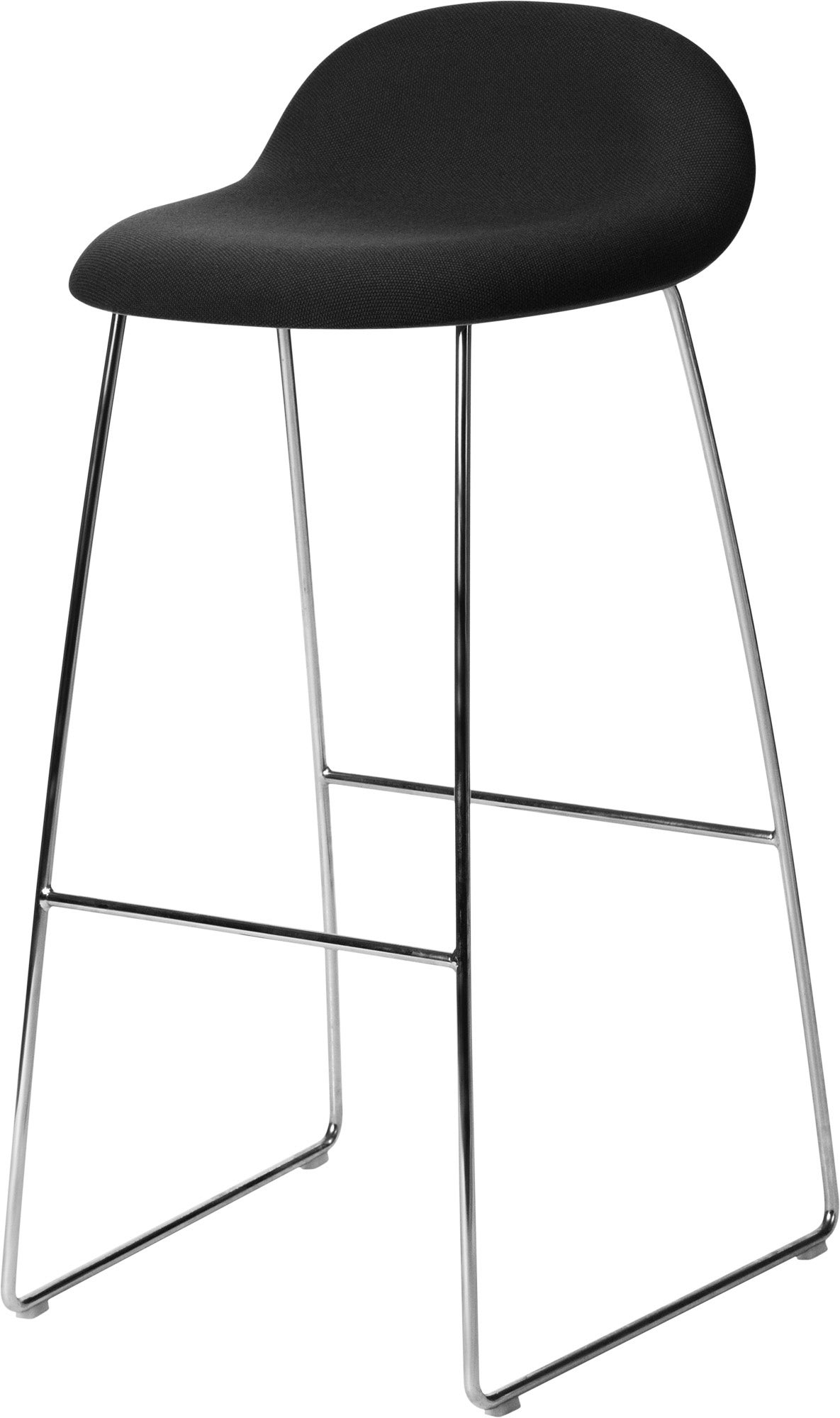 GUBI 3D Sledge Base Counter Stool - Front Upholstered