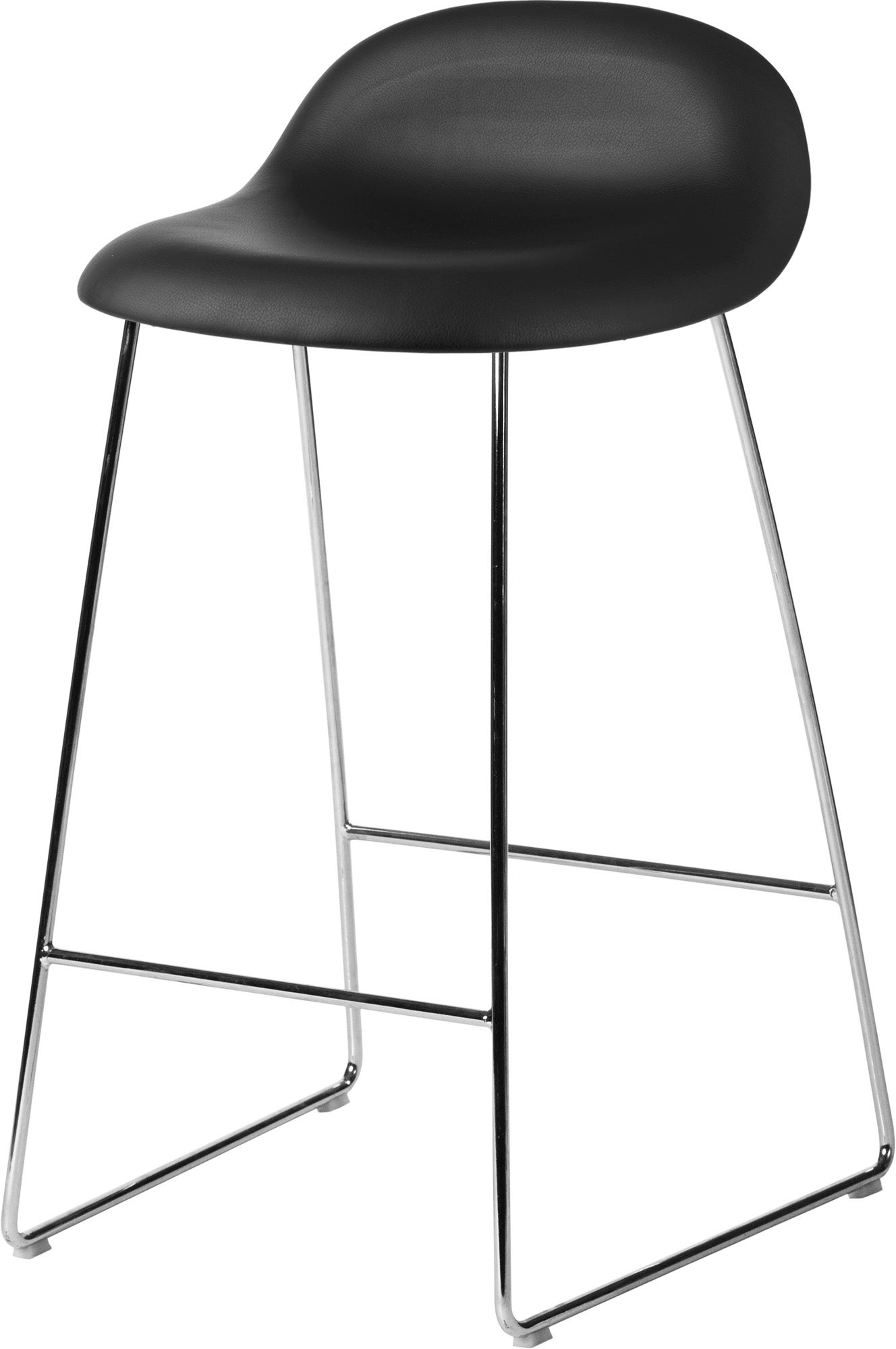 GUBI 3D Sledge Base Counter Stool - Fully Upholstered