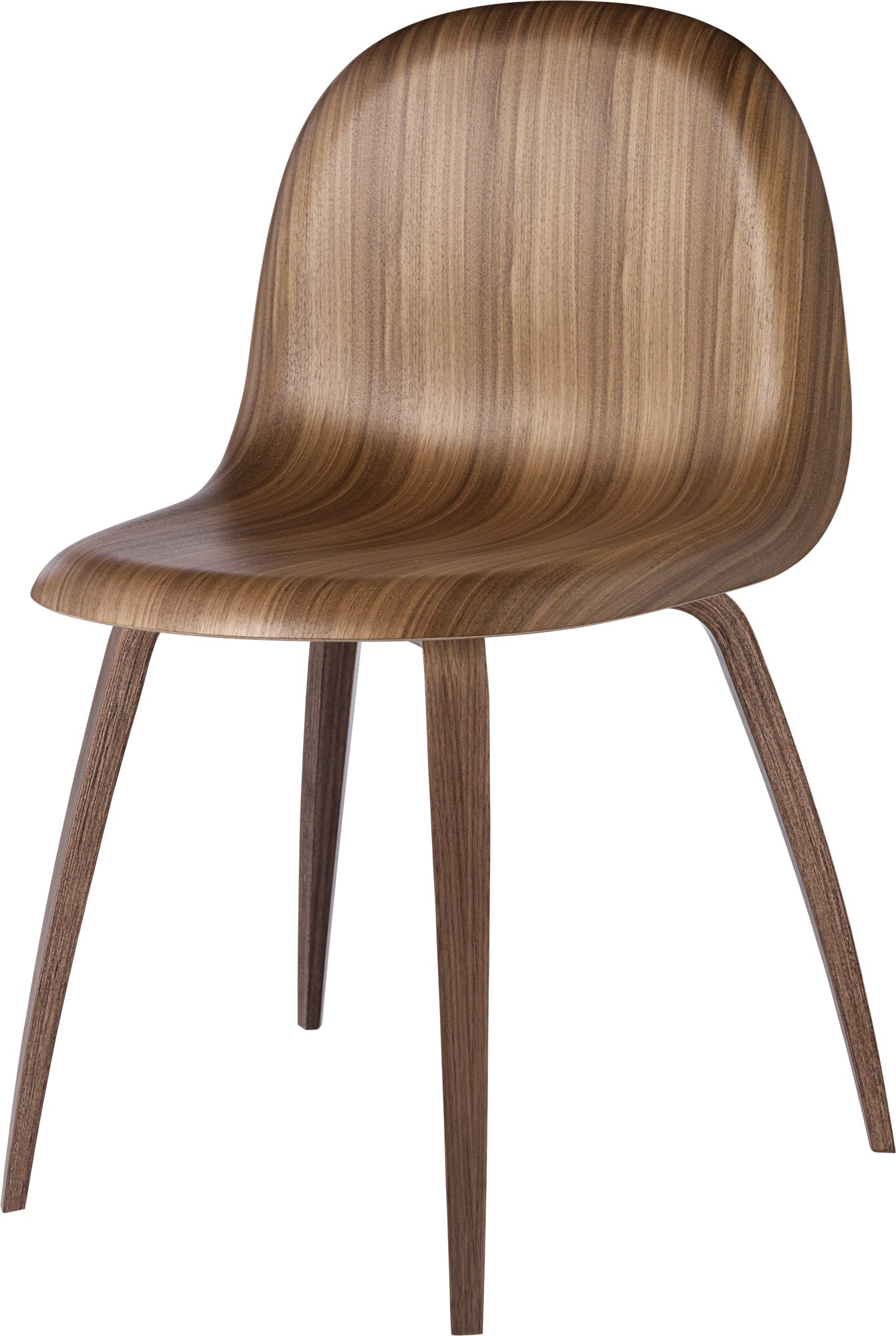 GUBI 3D Wood Base Dining Chair