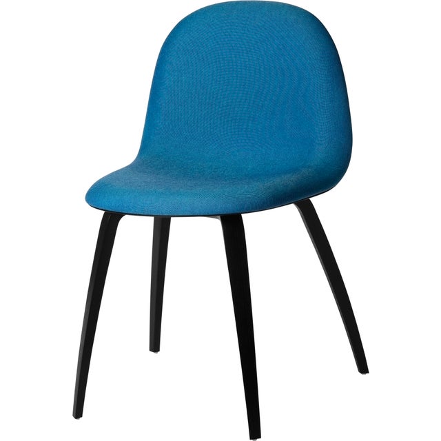 GUBI 3D Wood Base Dining Chair - Front Upholstered