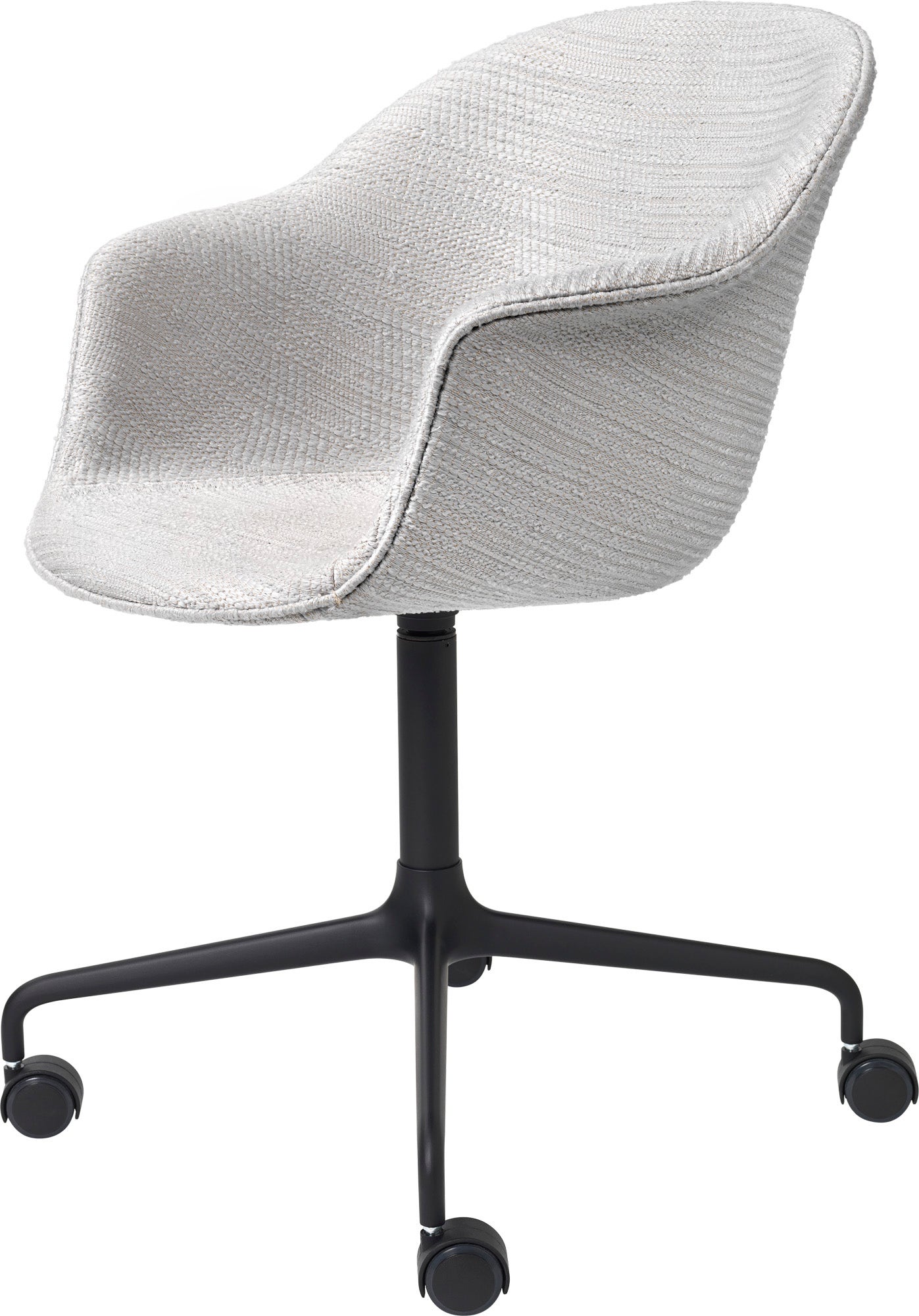 GUBI Bat 4-Star Base Meeting Chair with Castors - Fully Upholstered