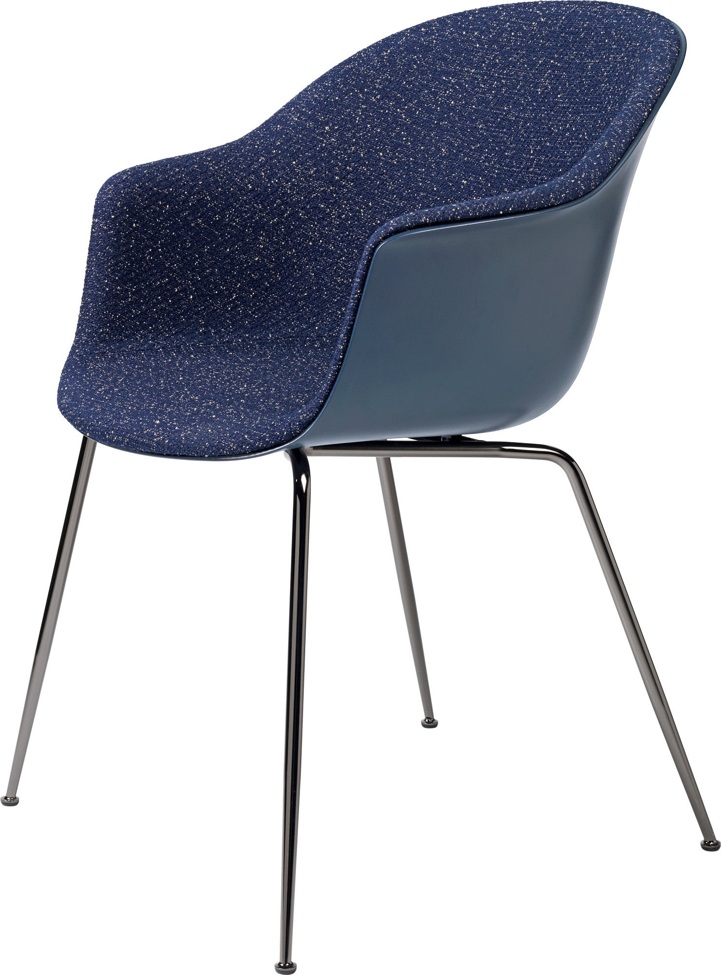 GUBI Bat Conic Base Dining Chair - Front Upholstered
