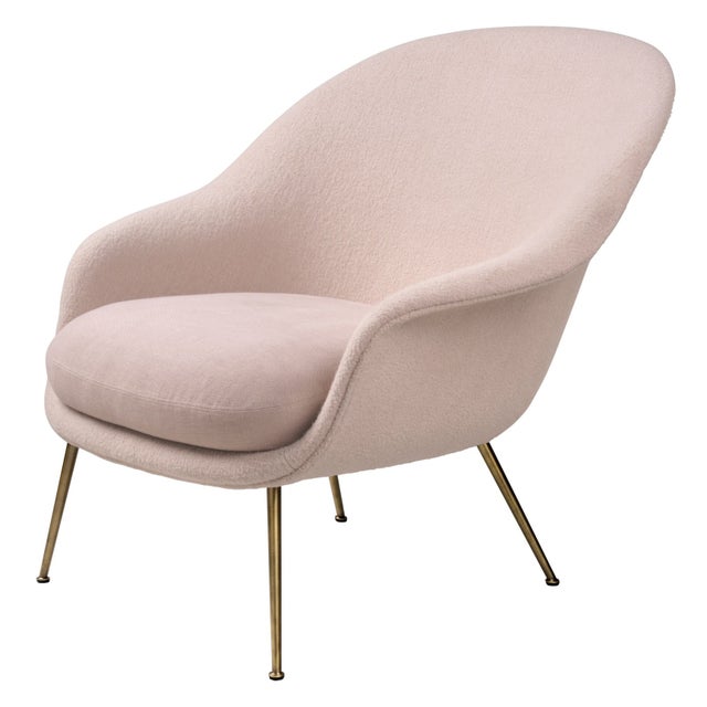 GUBI Bat Conic Base Lounge Chair - Fully Upholstered