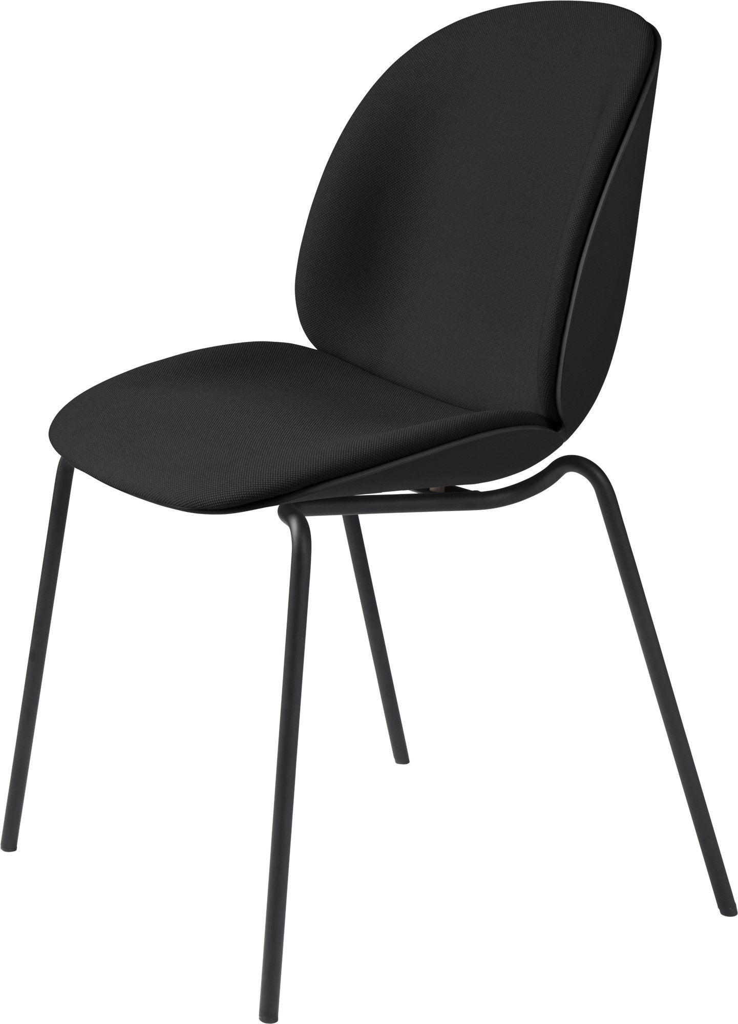GUBI Beetle 4-Leg Stackable Dining Chair - Front Upholstered