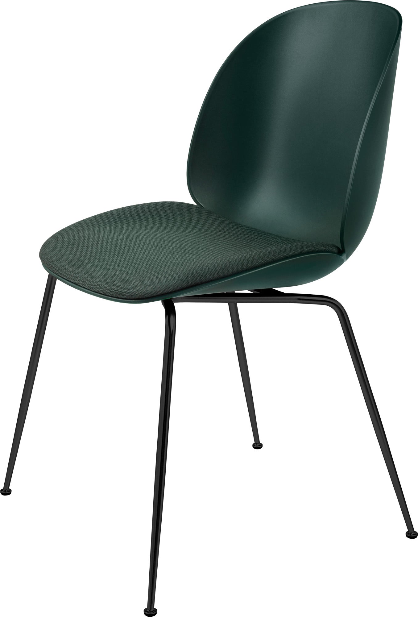 GUBI Beetle Conic Base Dining Chair - Upholstered Seat
