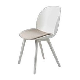 GUBI Beetle Plastic Base Dining Chair - Upholstered Seat