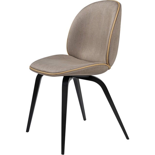 GUBI Beetle Wood Base Dining Chair - Fully Upholstered