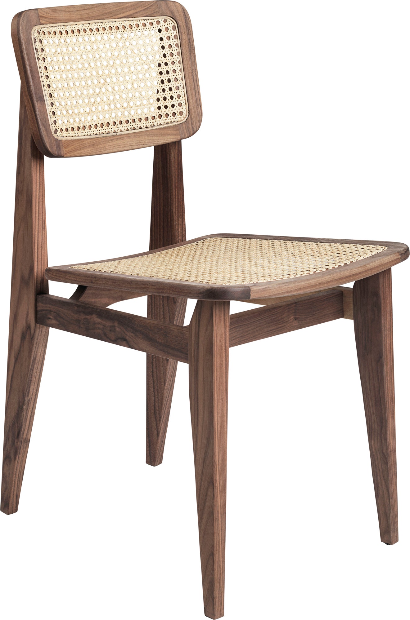 GUBI C-Chair Dining Chair, French Cane
