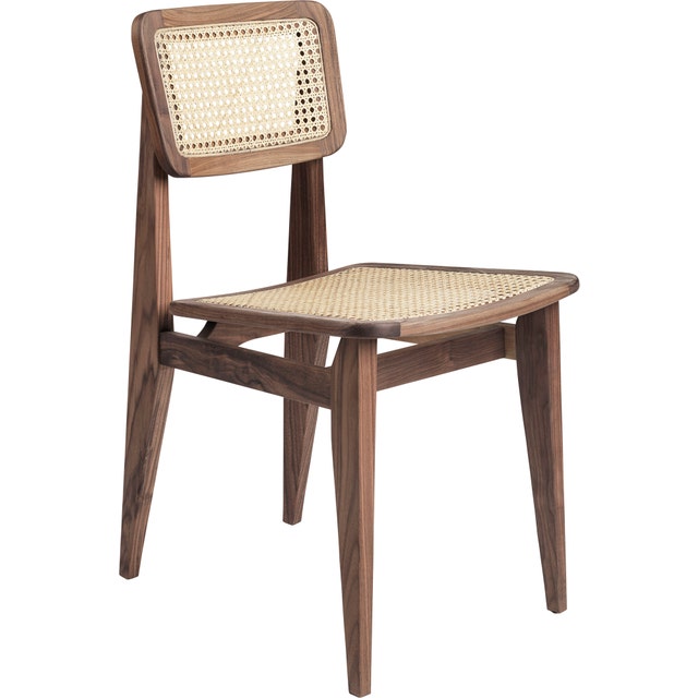 GUBI C-Chair Dining Chair, French Cane