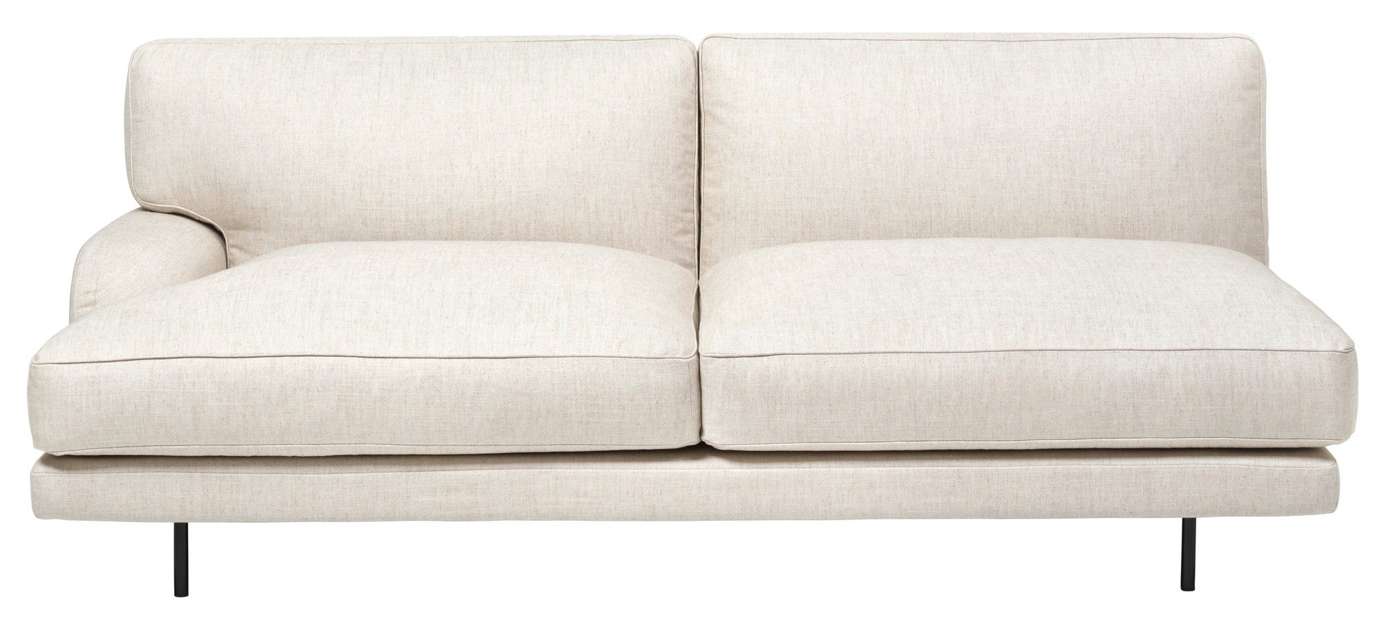GUBI Flaneur Modular Sofa - 2 Seater with Right Armrest