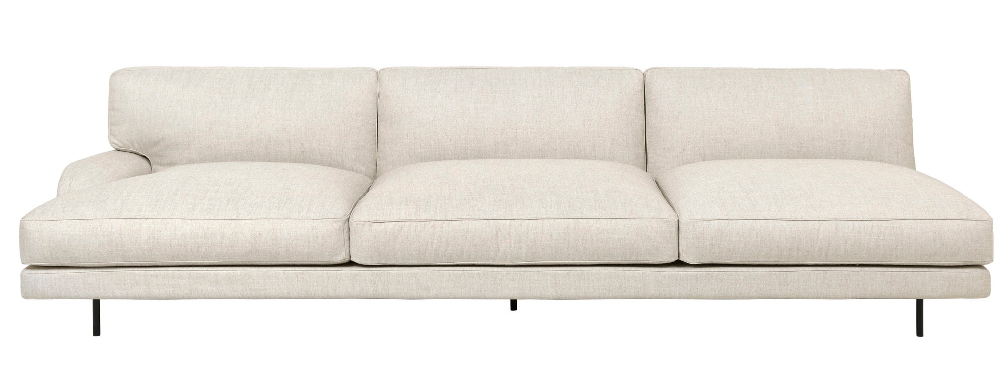 GUBI Flaneur Modular Sofa - 3 Seater with Right Armrest