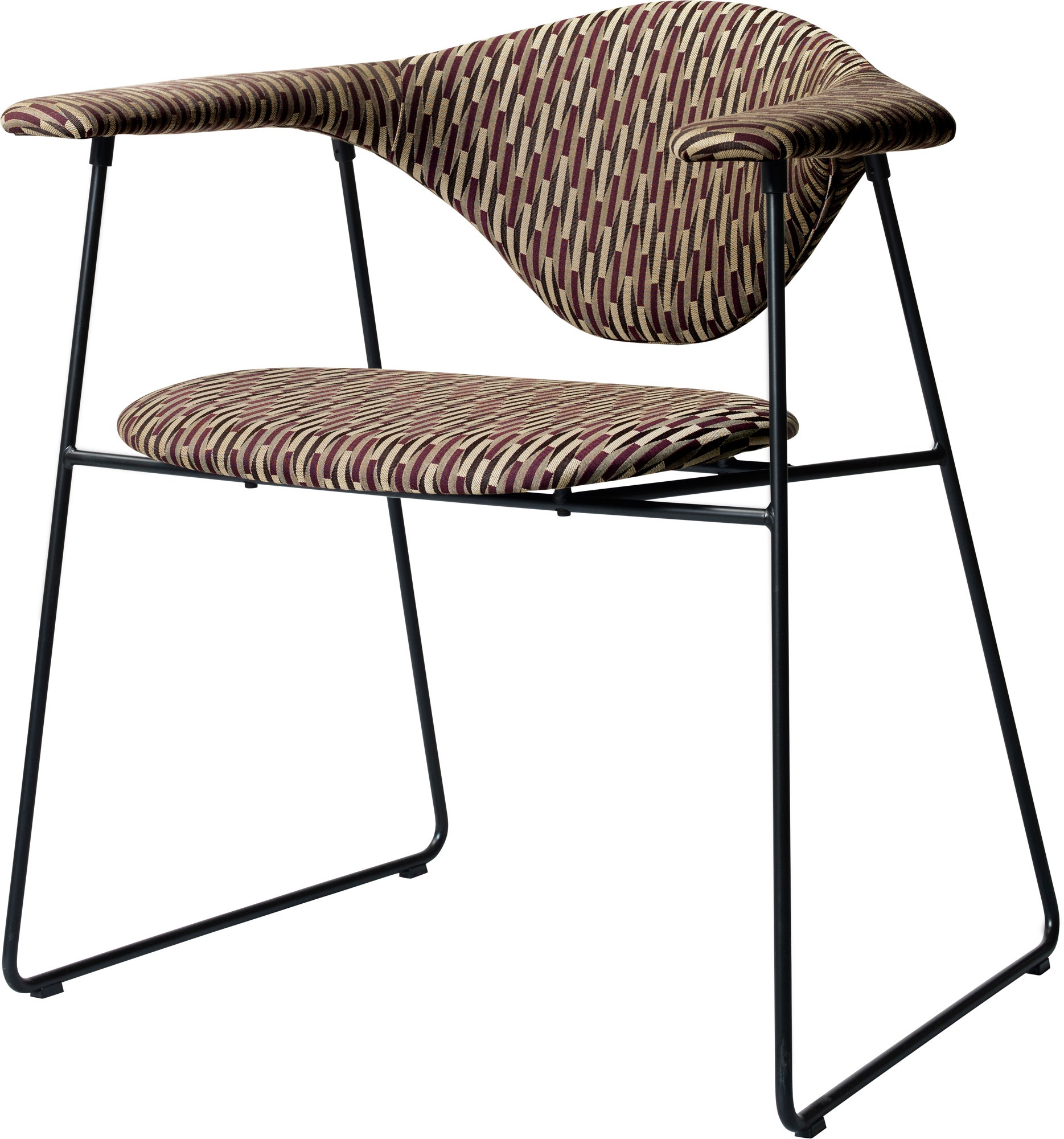 GUBI Masculo Sledge Base Dining Chair - Fully Upholstered