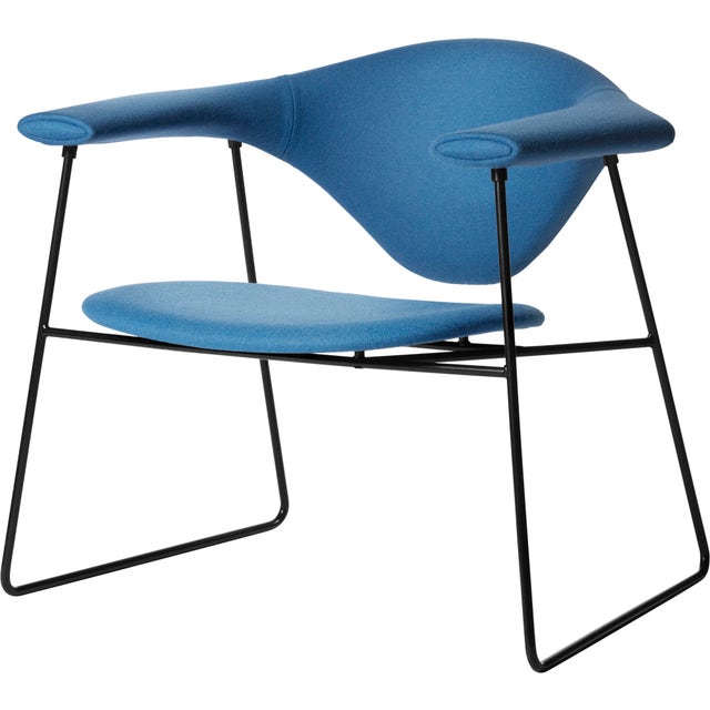 GUBI Masculo Sledge Base Lounge Chair - Fully Upholstered