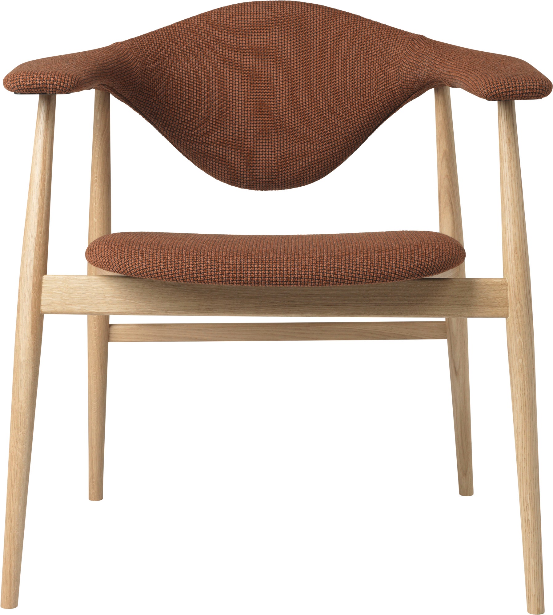 GUBI Masculo Wood Base Dining Chair - Fully Upholstered
