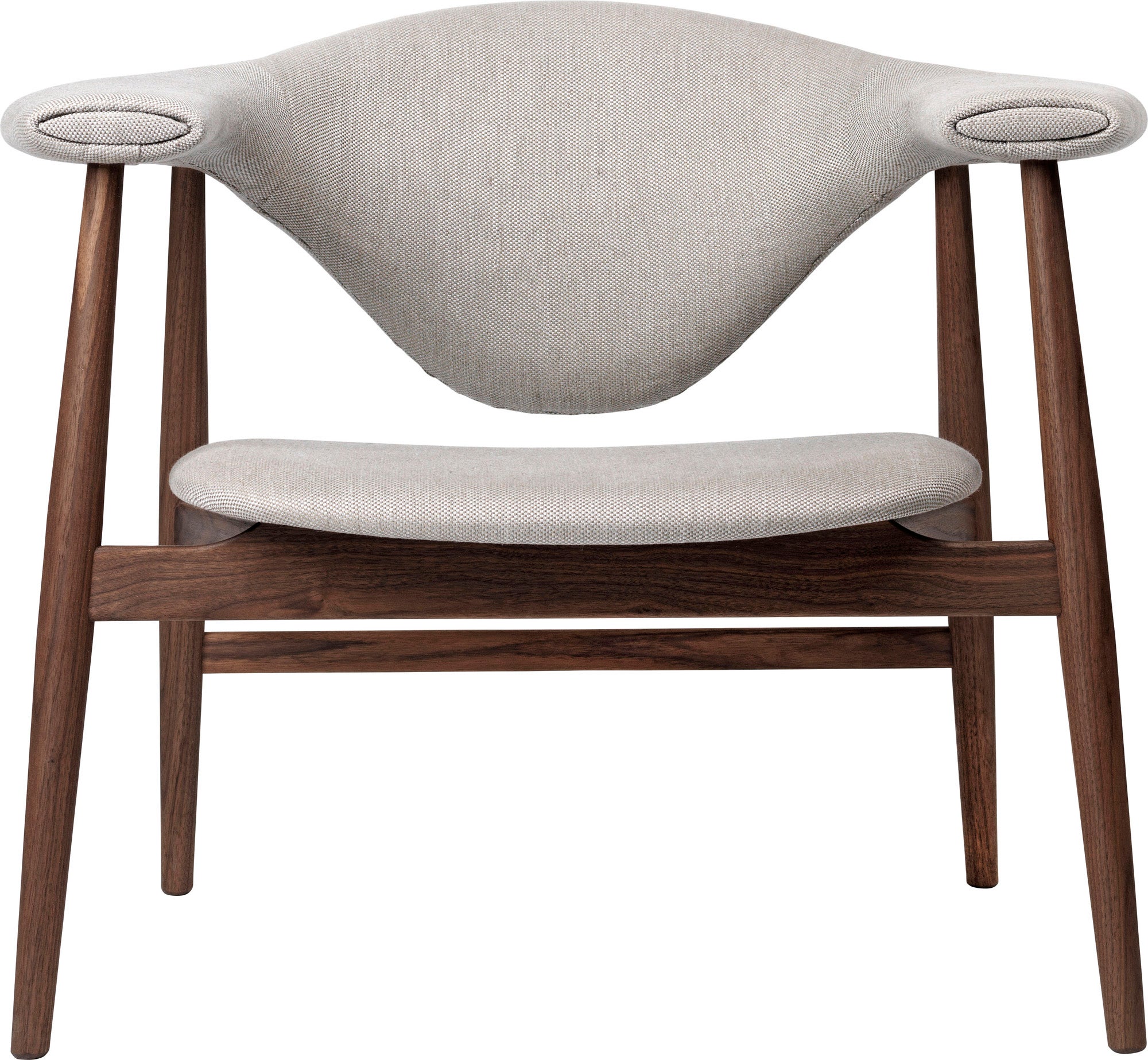 GUBI Masculo Wood Base Lounge Chair - Fully Upholstered