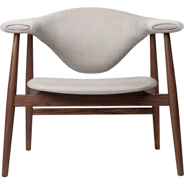 GUBI Masculo Wood Base Lounge Chair - Fully Upholstered