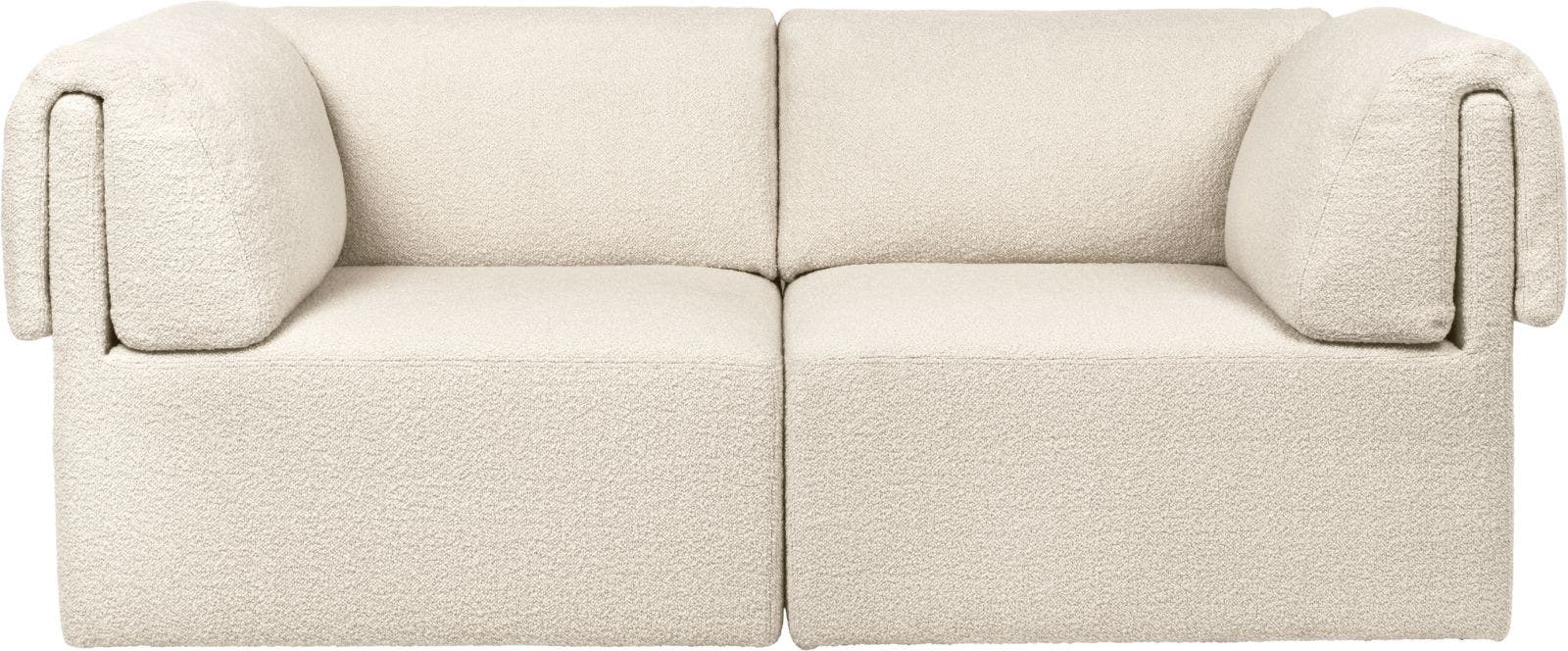 GUBI Wonder 2-Seater Sofa with Armrest - Fully Upholstered