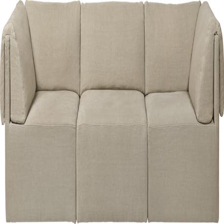 GUBI Wonder 3-Seater Sofa with Armrest - Fully Upholstered