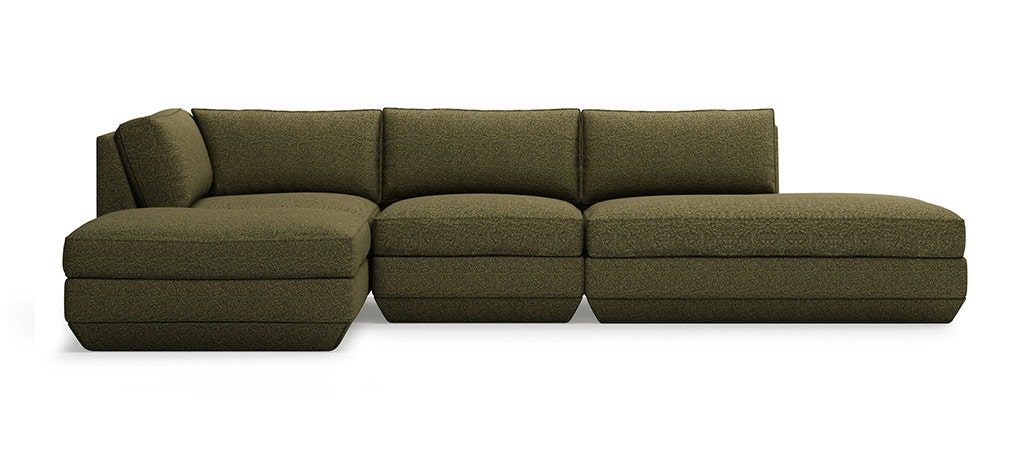 Gus* Modern Podium 4-Piece Lounge Sectional B Sofa