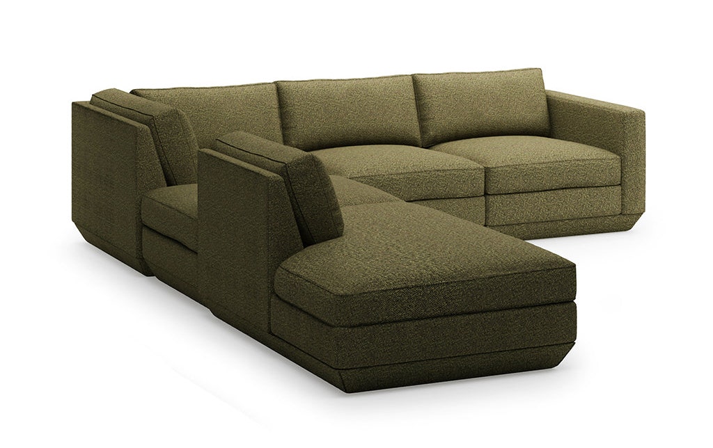 Gus* Modern Podium 5-Piece Seating Group A Sofa