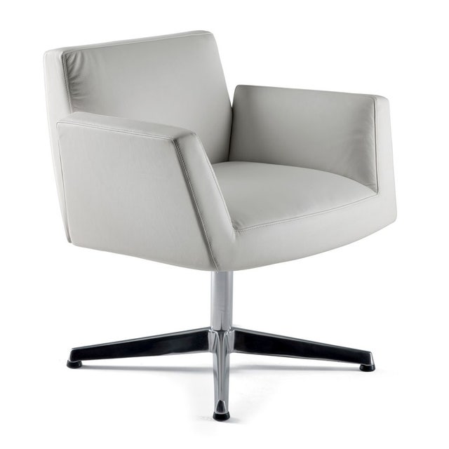 Poltrona Frau Chancellor Side Chair with Four Star Base