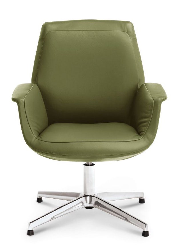 Poltrona Frau Downtown Side Chair with Four Star Base