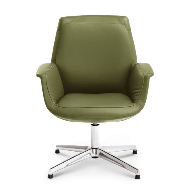 Poltrona Frau Downtown Side Chair with Four Star Base