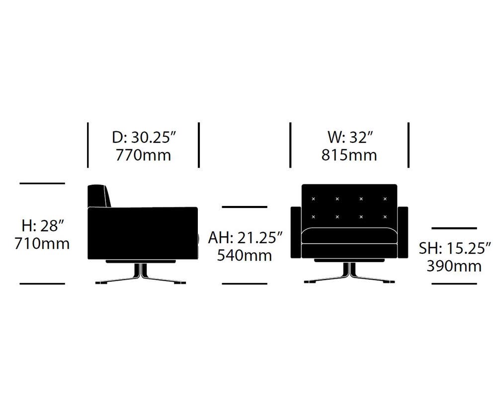 Poltrona Frau Kennedee Lounge Chair