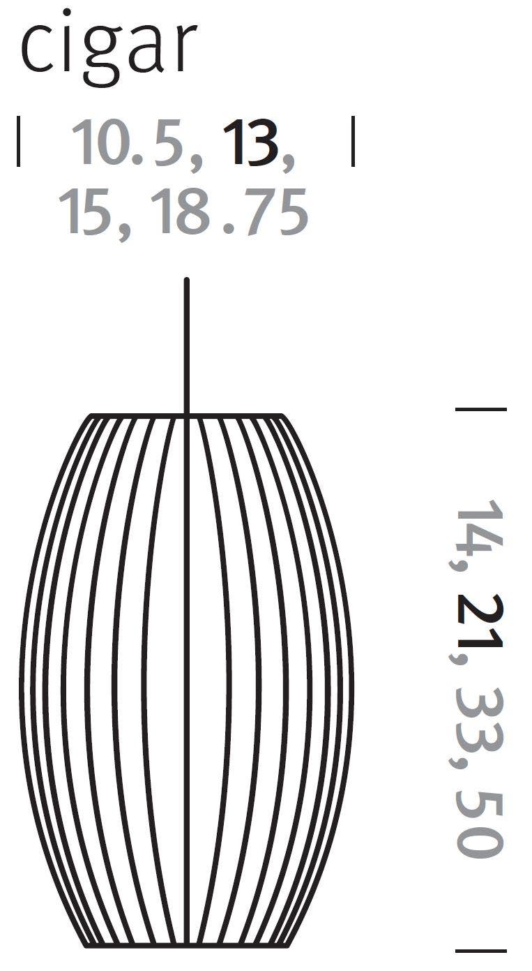 Herman Miller Nelson Cigar Bubble Pendant Lamp
