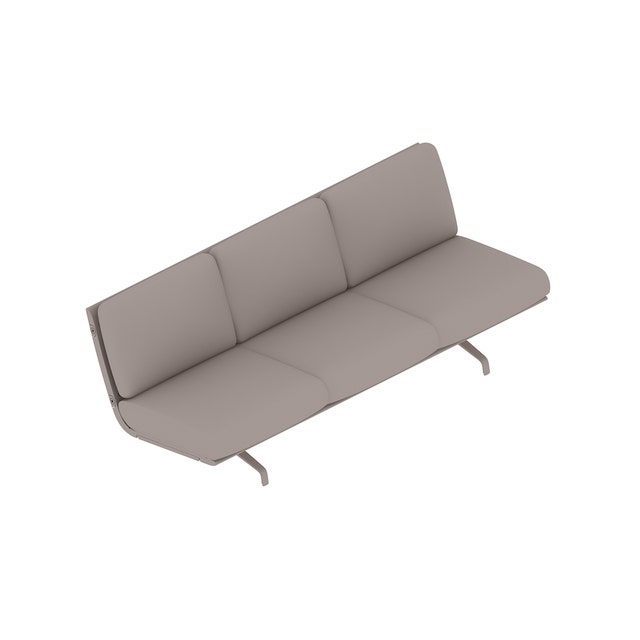 Herman Miller Striad® Three Seater Low-Back Armelss Sofa