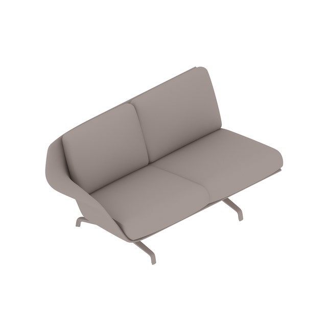 Herman Miller Striad® Two Seater Low-Back Sofa with One Side Arm